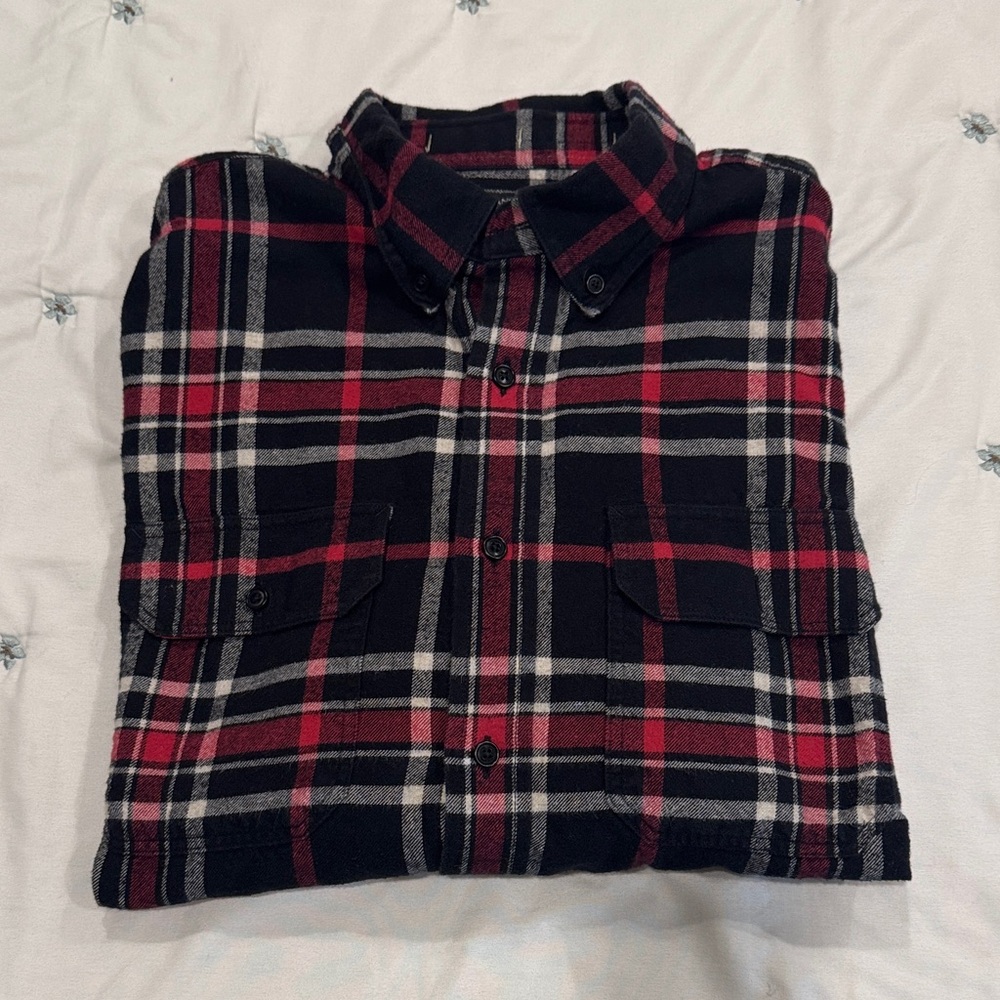 Banana Republic Red and Black Plaid Shirt